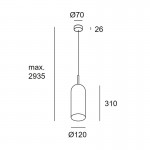 LEDSC4 GLAM PENDANT LIGHT 310mm E14 9W Matte gold 00-8107-DN-14