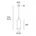 LEDSC4 GLAM Pendant light gold smoked glass 385mm 00-8108-DN-12