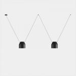 LEDSC4 Attic 2 Body Hexagonal Pendant Lamp Black Finish 00-9045-05-05