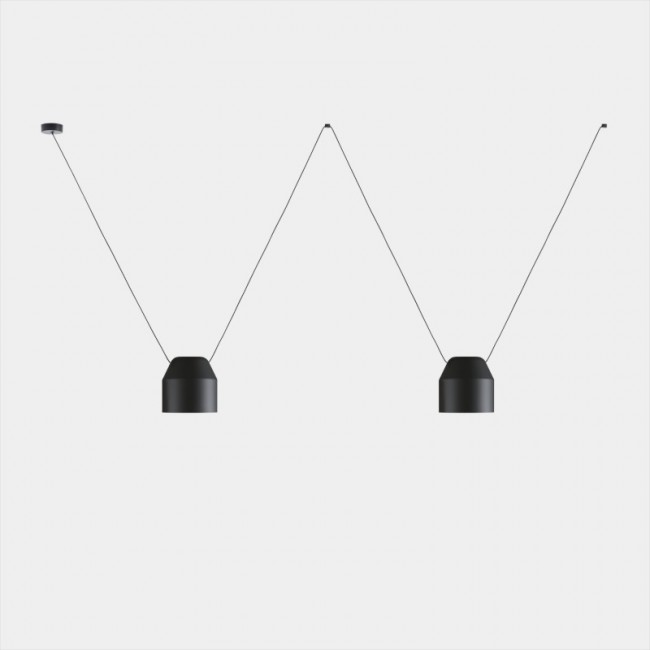 LEDSC4 Attic 2 Body Hexagonal Pendant Lamp Black Finish 00-9045-05-05