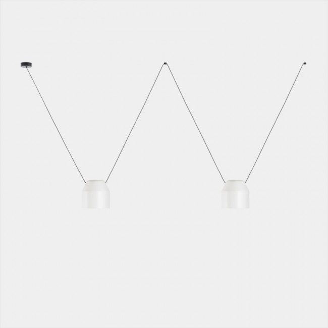 LEDSC4 Attic 2 Body Hexagonal Pendant Lamp White Finish 00-9045-05-14