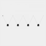 LEDSC4 Attic 4 Bodies Hexagonal Shape 2200mm Side - Black 00-9049-05-05