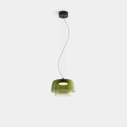 LEDSC4 Levels Double Shade Pendant Light Green – 00-A045-05-08