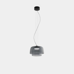 LEDSC4 Levels Double Shade Pendant Light Fumé – 00-A045-05-12