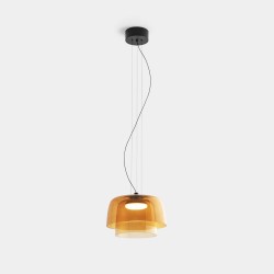 LEDSC4 Levels Double Shade Pendant Light Amber – 00-A045-05-15