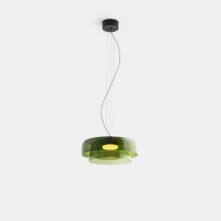 LEDSC4 Levels Double Shade Pendant Light Green Ø420mm + Ø320mm – 00-A046-05-08