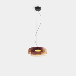 LEDSC4 Levels Double Shade Pendant Light Amber Ø420mm + Ø320mm – 00-A046-05-15