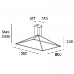 LEDSC4 Tubs 1200mm Pendant Light - 00-A123-05-M1