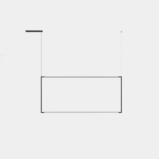 LEDSC4 Tubs Modular Rectangular Vertical Pendant Light - Black Finish 00-A126-05-M1