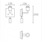 LEDS-C4 BALI WALL LIGHT  LED SPOT CHROME FINISH 05-3218-21-82