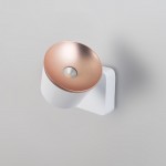 LEDS-C4 DRONE LED WALL / CEILING LIGHT IN MATT WHITE AND COPPER