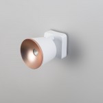 LEDS-C4 DRONE LED WALL / CEILING LIGHT IN MATT WHITE AND COPPER