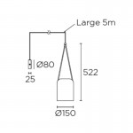 LEDS-C4 ATTIC Wall Light E27 05-7388-05-05