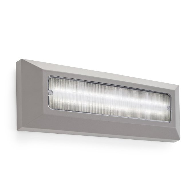 LEDS-C4 KOSSEL WARM WHITE 4W IP65 LED WALL LIGHT IN GREY
