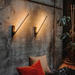 LEDSC4 Tubs Wall Fixture LED - 8.4W, DALI-2/PUSH Black Finish 05-A027-05-M1
