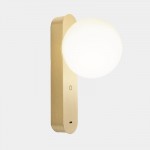 LEDSC4 Perlina USB Wall Fixture - Matte Gold Finish 05-A078-DN-DN