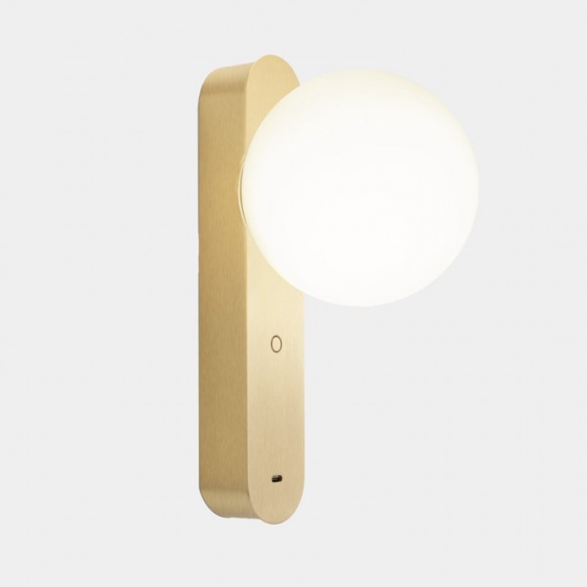 LEDSC4 Perlina USB Wall Fixture - Matte Gold Finish 05-A078-DN-DN