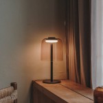 LEDSC4 LEVELS Table lamp amber glass ø220mm LEVELS Table lamp amber glass ø220mm