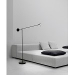 GROK INVISIBLE LED FLOOR LAMP WITH ADJUSTABLE ARM IN MATT BLACK 25-5693-05-05