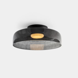 LEDS C4 Levels Surface Ceiling Light Ø420mm Fumé Glass DALI-2 – 15-A139-05-12