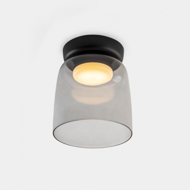 LEDS C4 Levels Surface Ceiling Light Ø220mm Fumé Glass Casambi – 15-A143-05-12