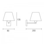 LEDS-C4 GLOSS WALL LIGHT  SATIN NICKEL CHROME FINISH 05-2755-81-21