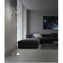 METALLUX ATOM H 180 FLOOR LAMP / CLEAR GLASS