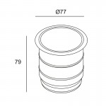 LEDSC4 Ios Asymmetrical ø77mm 55-E150-CA-CL