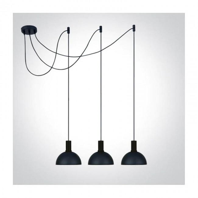 ONE LIGHT BLACK WITH BLACK SHADE 10W 3xE27 - 63140C/B