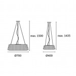 LEDS C4 SUSPENSION KIT SATIN NICKEL 71-4695-81-81