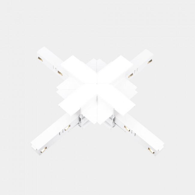 LedsC4 "X" Joint for Recessed Track Low Voltage White – 71-A251-14-00