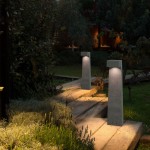 LEDS-C4 SIMENTI OUTDOOR LED BOLLARD LIGHT, CEMENT FINISH, WARM WHITE LIGHT, 55-9971-DC-CL