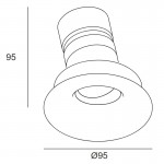 PLAY Soft AG52-P7 6.4W Round LED Downlight - Adjustable