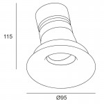 PLAY Soft AG53-13 11.9W Round LED Downlight - Adjustable - Trimless