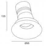 PLAY Soft AG53-18 17.7W Round LED Downlight - Adjustable - Trimless