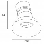 PLAY Soft AG53-P7 6.4W Round LED Downlight - Adjustable - Trimless