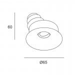 AG64-P2 1.5W 10° BEAM ANGLE PLAY SOFT MINI LED DOWNLIGHT - Adjustable