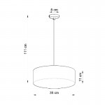 Sollux Pendant lamp ARENA 35 grey
