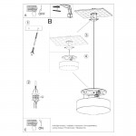 Sollux Pendant lamp ARENA 45 black