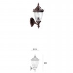 FORLIGHT ADUR IP23 RUSTY BROWN WALL FIXTURE FORLIGHT ADUR IP23 RUSTY BROWN WALL FIXTURE