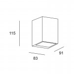 LEDSC4 AFRODITA GU10 Wall fixture IP55 Urban Grey 05-E054-Z5-37