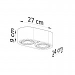 Ceiling lamp BASIC 2 concrete