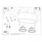 Ceiling lamp BASIC 2 concrete