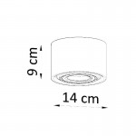 Ceiling lamp BASIC 1 concrete