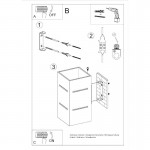 Sollux Wall lamp BLOCCO grey