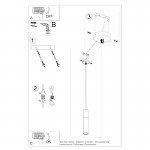 BORGIO 1 white pendant light