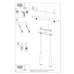 BORGIO 2 black pendant light