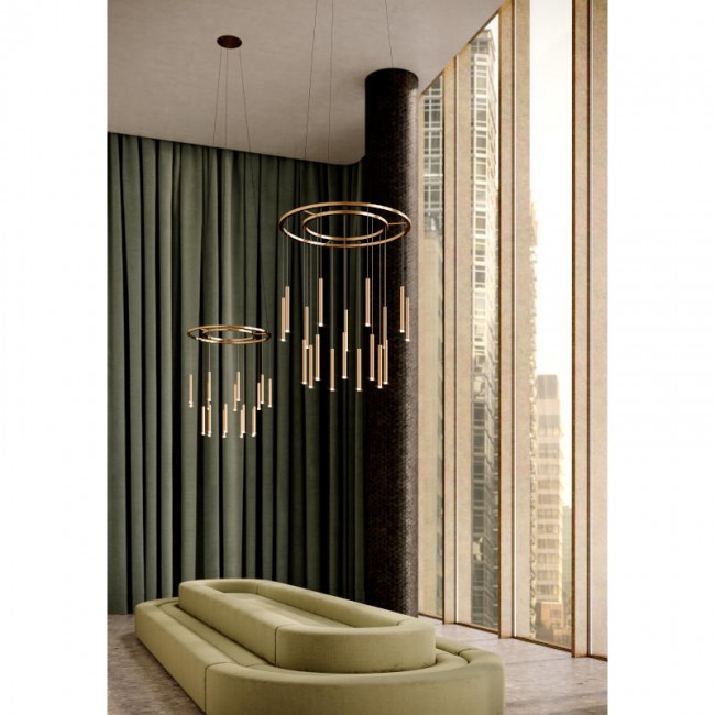 Grok Candle Brass Hanging Chandeliers (00-6067-27-27)