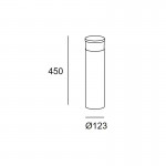 IP66 11.2W DAN LED Bollard light Brown 55-E019-J6-EH