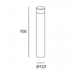 IP66 11.2W DAN LED Bollard light Brown 55-E012-J6-EH